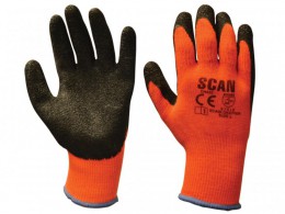 Scan Thermal Latex Coated Gloves - L (Size 9) (Pack 5) £15.99